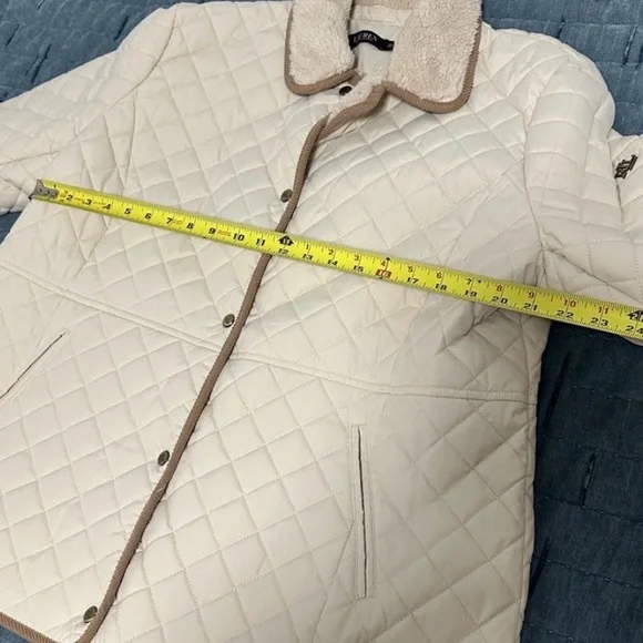 Lauren Ralph Lauren Off-White Quilted Utility Jacket - Picture 9 of 11